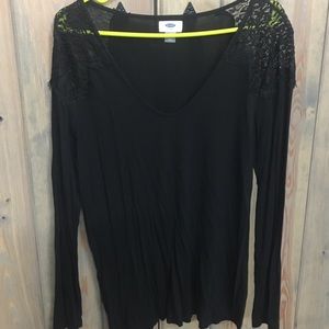 Old Navy Long Sleeve Black Top